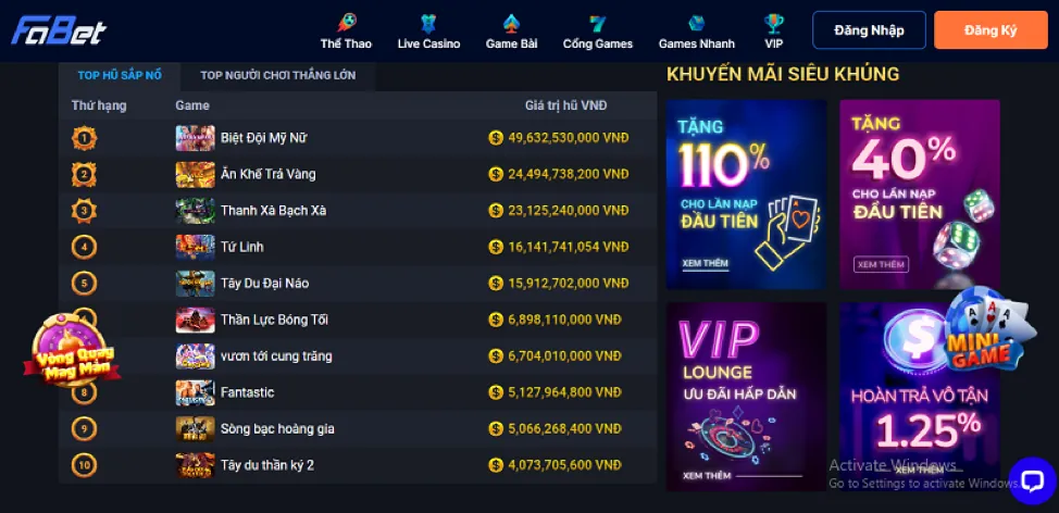 Khuyến mãi game bài tại sun52